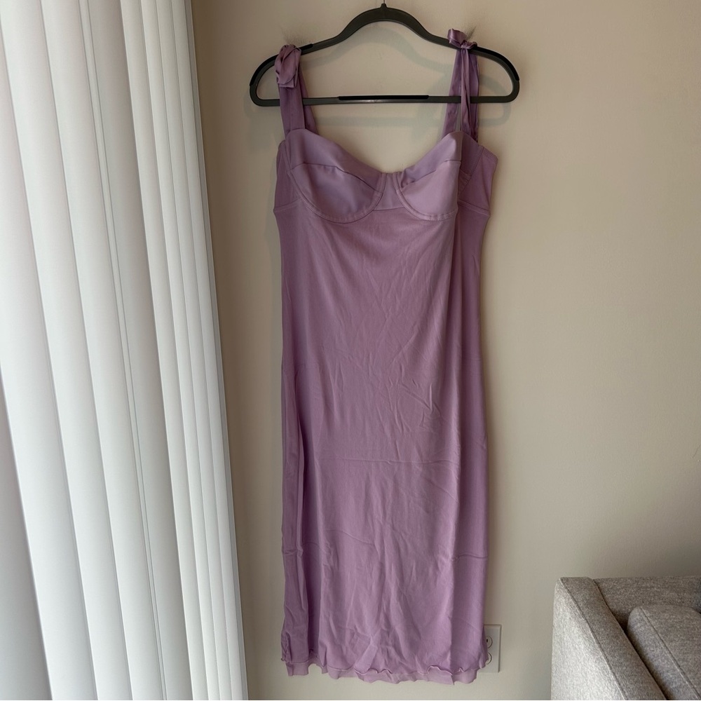 NWT Free People Girls Got Glam Slip Midi Dress Lilac Size Extra Large - Picture 2 of 10
